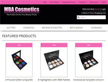 Tablet Screenshot of mbacosmetics.com